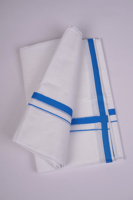 HD-28 W/D DHOTI  3.80 MTR-light Blue
