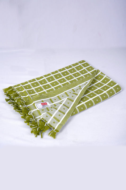 COLOUR BIGCHECK COTTON - CBT-23 BATH TOWEL - 30X60 - GREEN