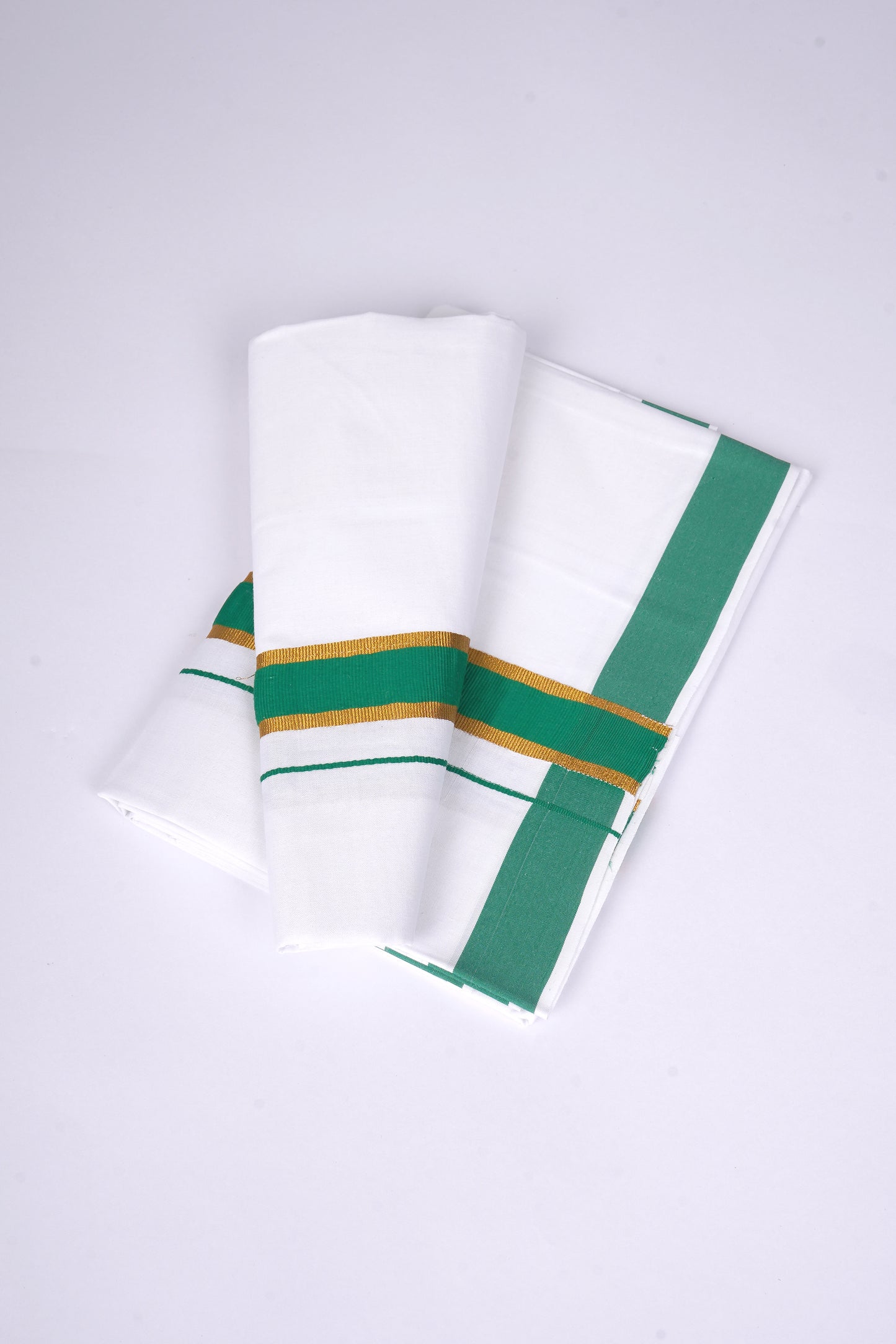 FS-115 W/S DHOTI 2.00 MTR - GOLD GREEN