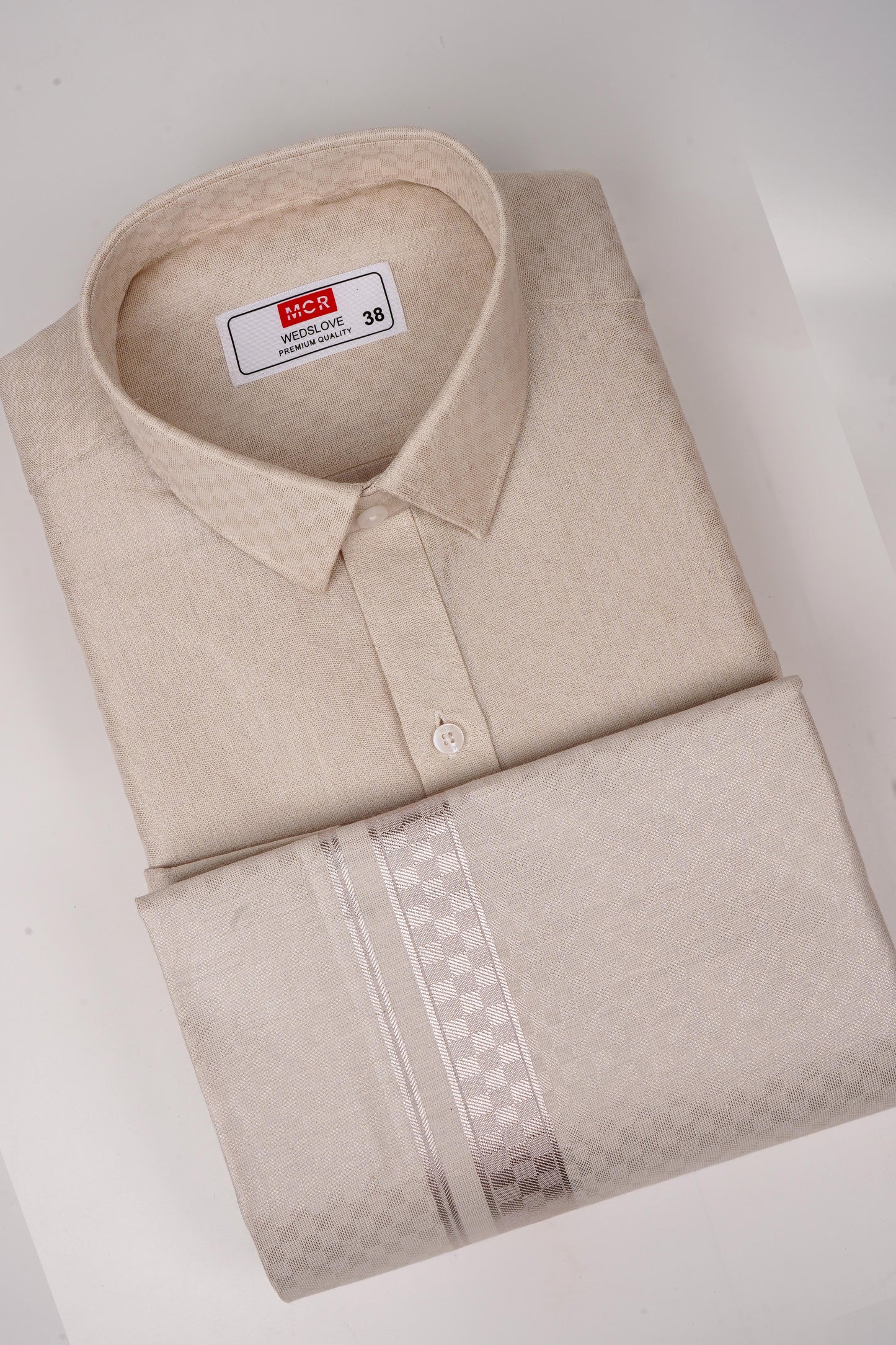 WedsLove Almond Single Set F/S-mens wedding clothes (Perfume & Dhoti Belt Free)
