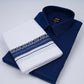 Boston Fancy Double Set H/S - (Assorted Pattern) - 21518 Navy Blue