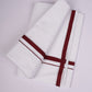 HD-25 WHITE DOUBLE DHOTI  3.80 MTR - Maroon