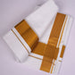 GLD-35 WHITE DOUBLE DHOTI  3.80 MTR