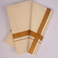 GLD-89C CREAM DOUBLE DHOTI  3.80 MTR
