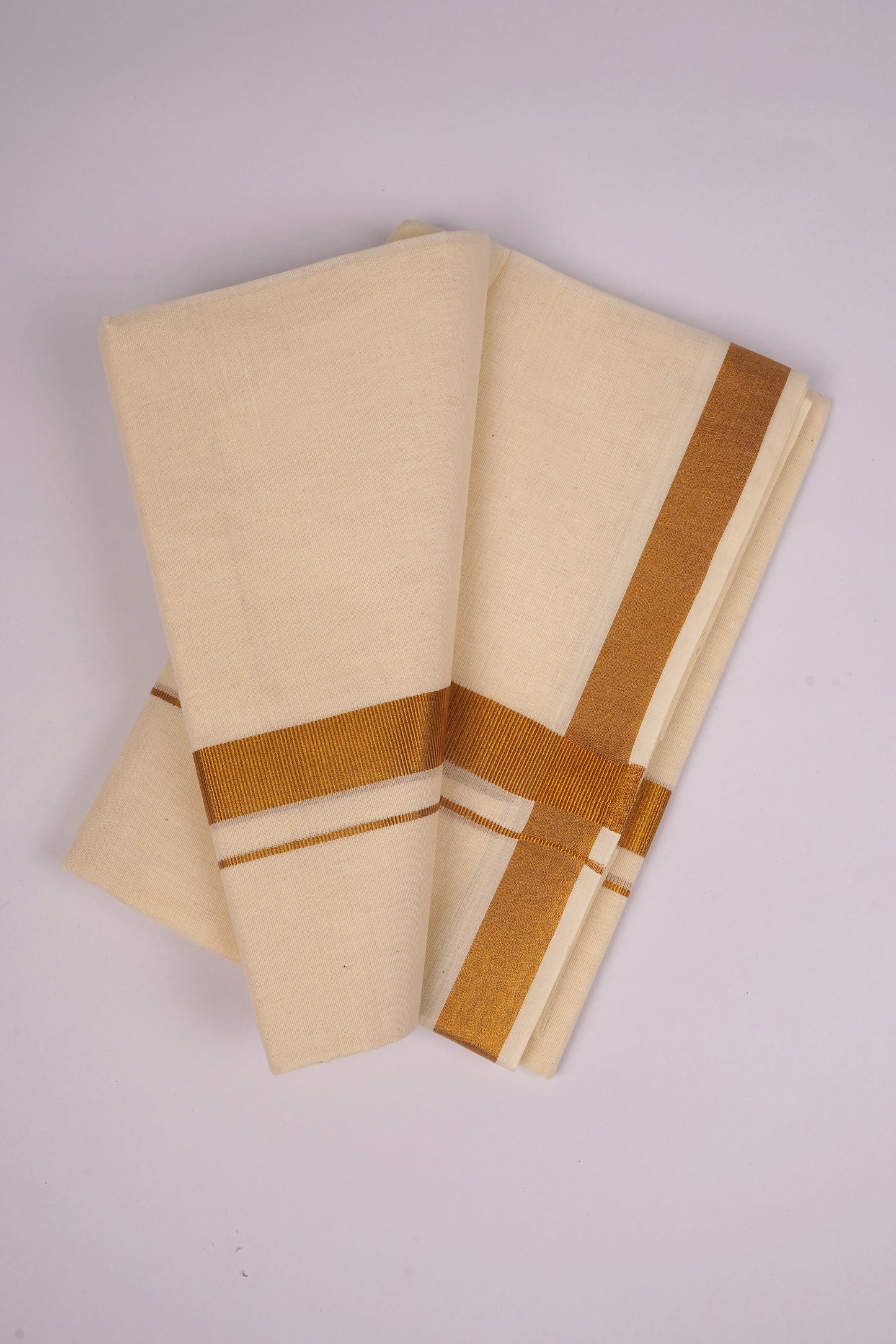 GLD-89C CREAM DOUBLE DHOTI  3.80 MTR