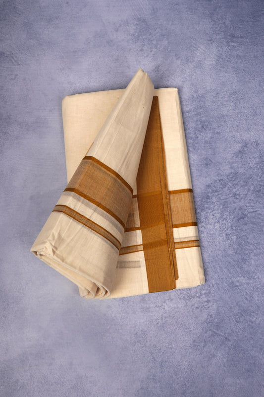 FCD-74C C/D DHOTI  4.00 MTR-Dark Brown
