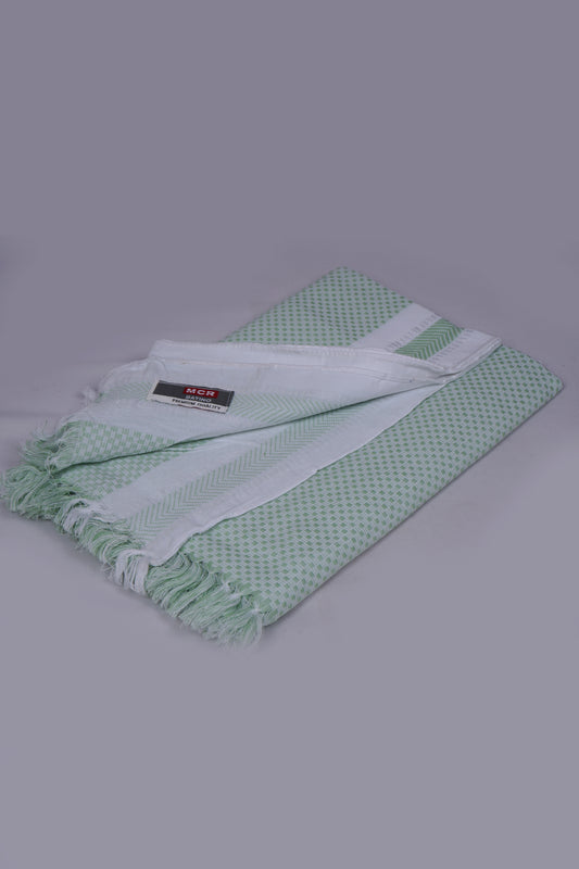 COLOUR MINICHECK COTTON - CBT-24 BATH TOWEL - 30X60 - LIGHT GREEN