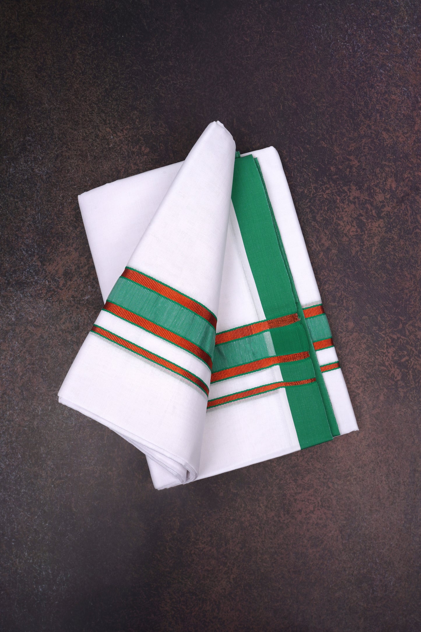 FD-176 W/D DHOTI 3.80 MTR-Green