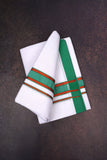 FD-176 W/D DHOTI 3.80 MTR-Green