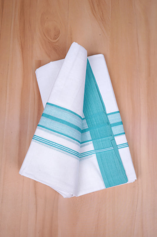 FCD-393 W/D DHOTI 3.80 MTR- Light blue