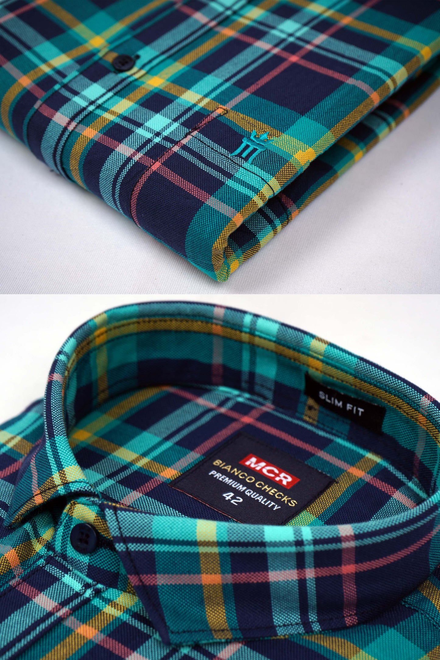 MCR BIANCO CHECKS 91002 Full Sleeve Formal Color Shirt For Men