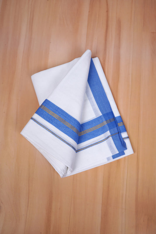 FCD-606 W/D DHOTI 3.80 MTR - Blue