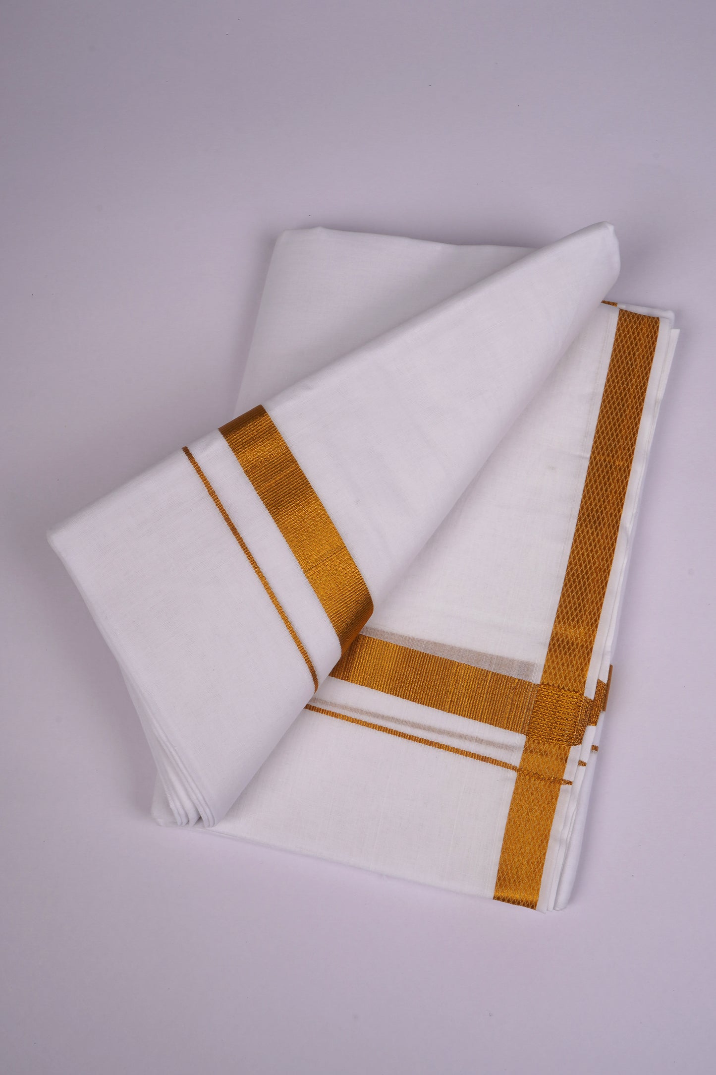 GLD-98 WHITE DOUBLE DHOTI  4.00 MTR