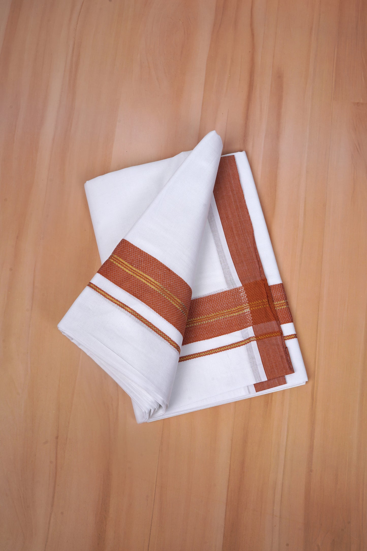 FCD-606 W/D DHOTI 3.80 MTR - Light Brown