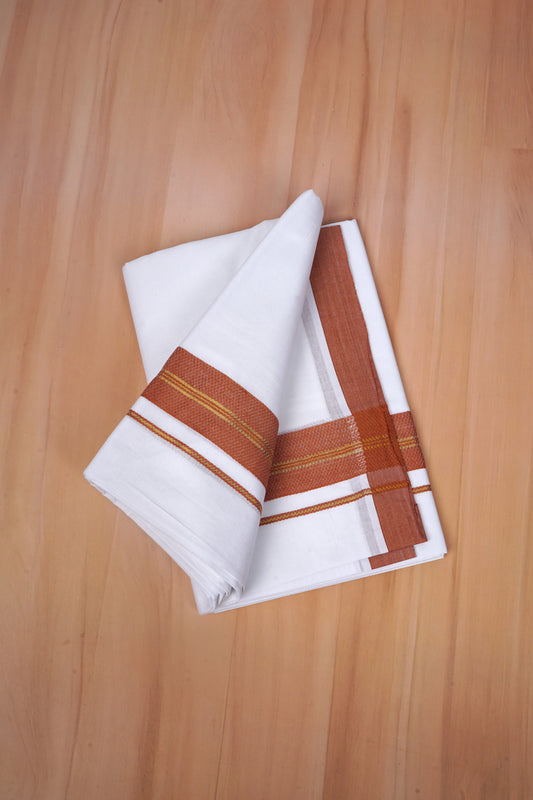 FCD-606 W/D DHOTI 3.80 MTR - Light Brown