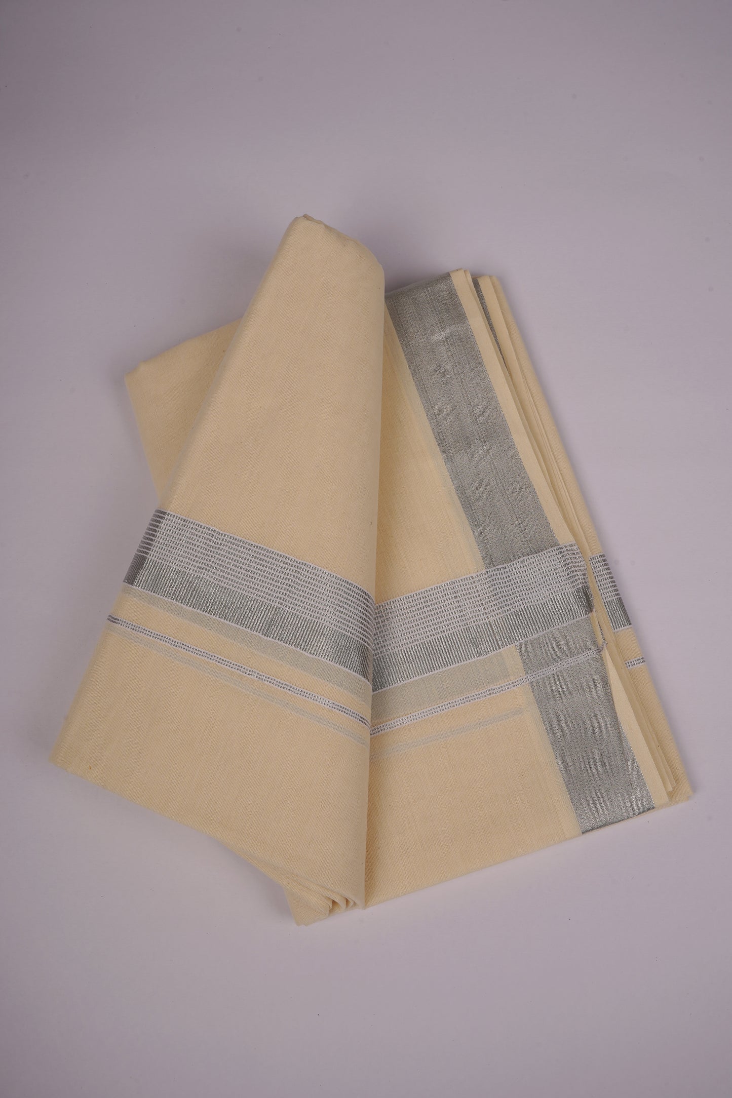 SLD-89C CREAM DOUBLE DHOTI  4.00 MTR