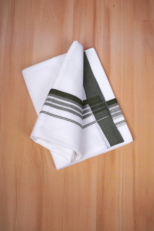 FCD-586 W/D DHOTI 3.80 MTR - Dark Green