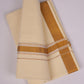 GLD-165C CREAM DOUBLE DHOTI  4.00 MTR
