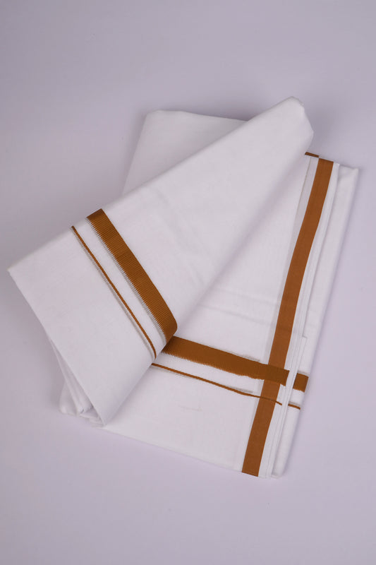 HD-17 W/D DHOTI  3.80 MTR-Brown