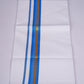 FS-93 W/S DHOTI 2.00 MTR - GOLD PEACOCK BLUE