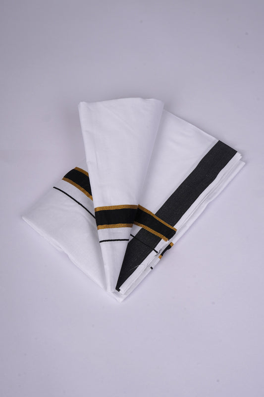 FS-115 W/S DHOTI 2.00 MTR - GOLD BLACK