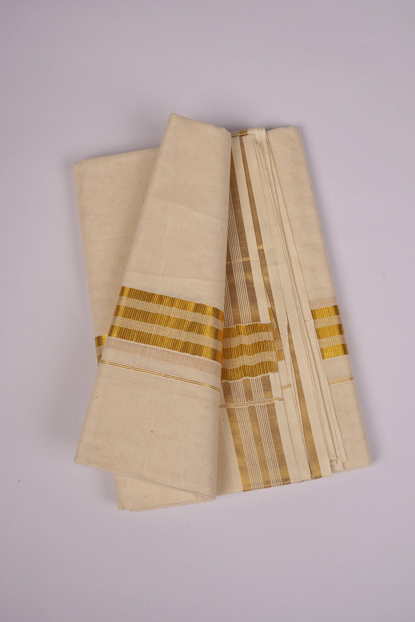 GLD-122C CREAM DOUBLE DHOTI  4.00 MTR