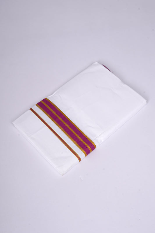 FS-107 W/S DHOTI 2.00 MTR - GOLD DARK VIOLET