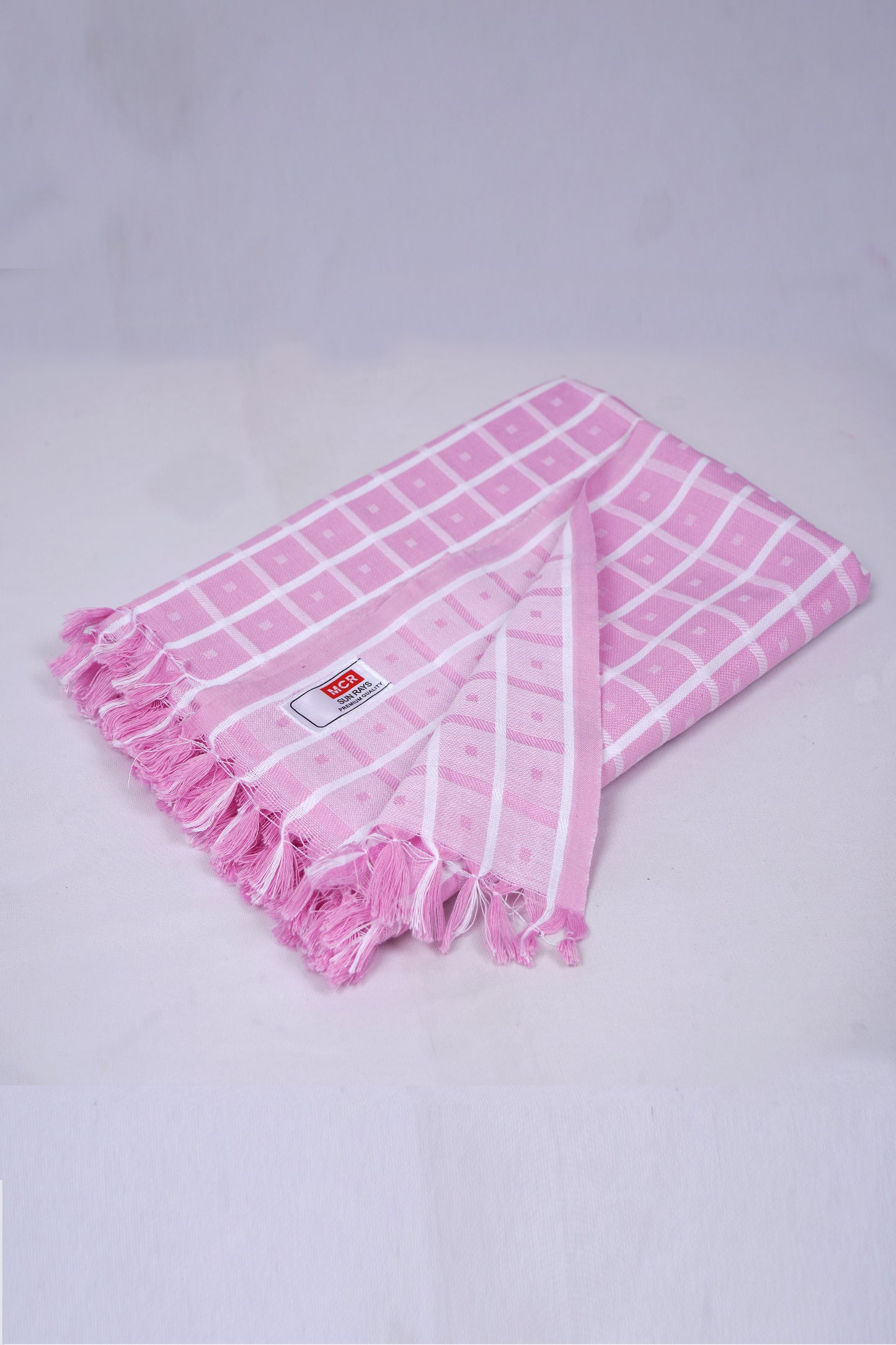 COLOUR BIGCHECK COTTON - CBT-23 BATH TOWEL - 30X60 - DARK PINK