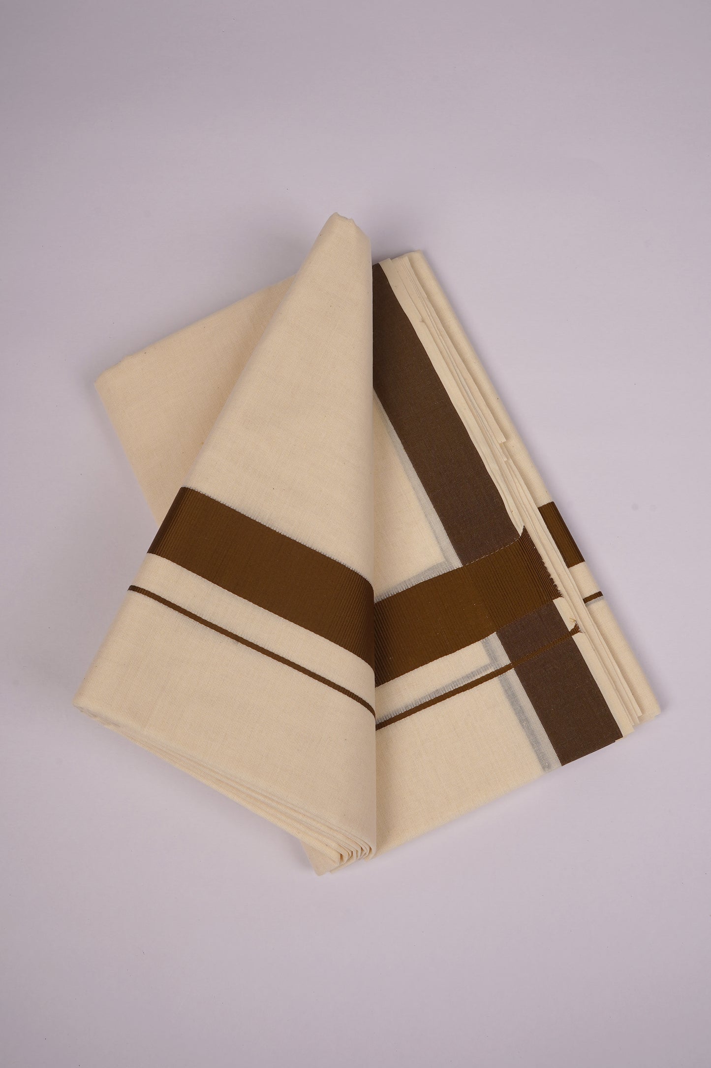 FD-08C CREAM DOUBLE DHOTI  3.80 MTR-Kaaki