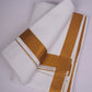 GLD-34 WHITE DOUBLE DHOTI  3.80 MTR