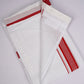 PKT FD-02 VELCRO WHITE DOUBLE DHOTI - Red