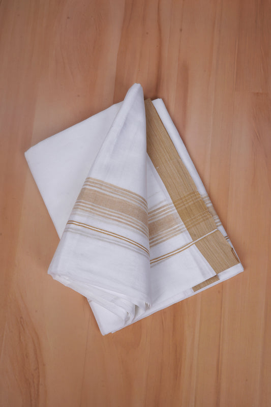 FCD-578 W/D DHOTI 3.80 MTR - Light Brown