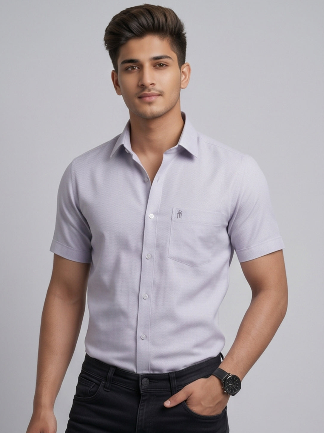 MCR Men Formal Colour Shirt - light grey 92055 ICE BERG