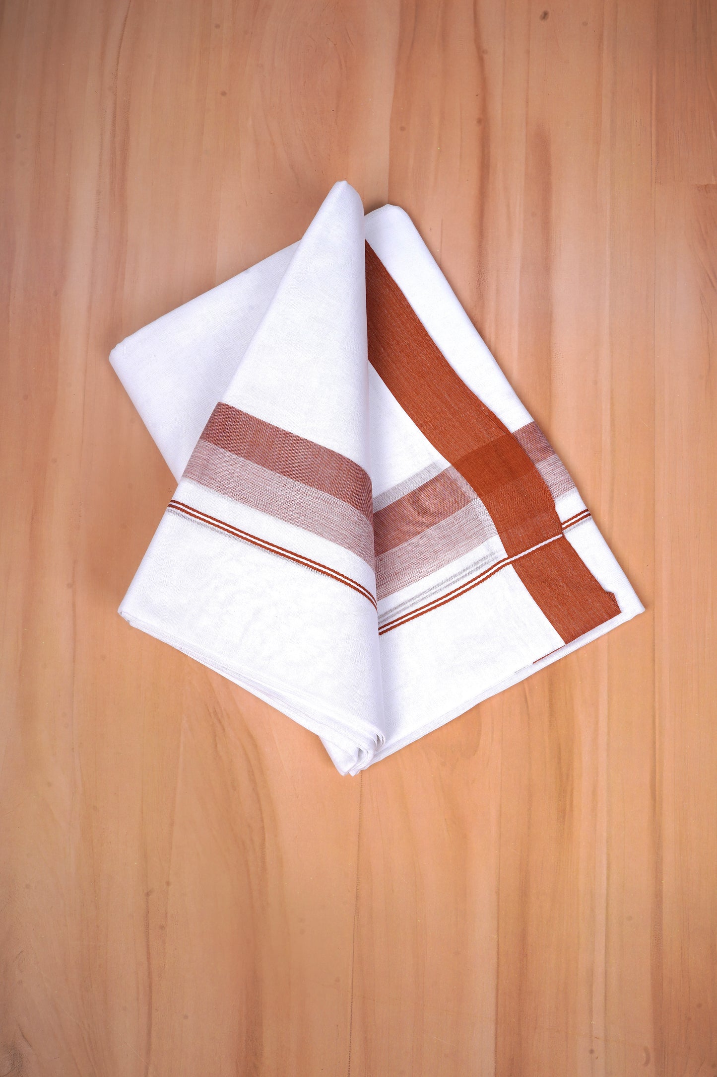 FCD-570 W/D DHOTI 3.80 MTR - lIGHT bROWN
