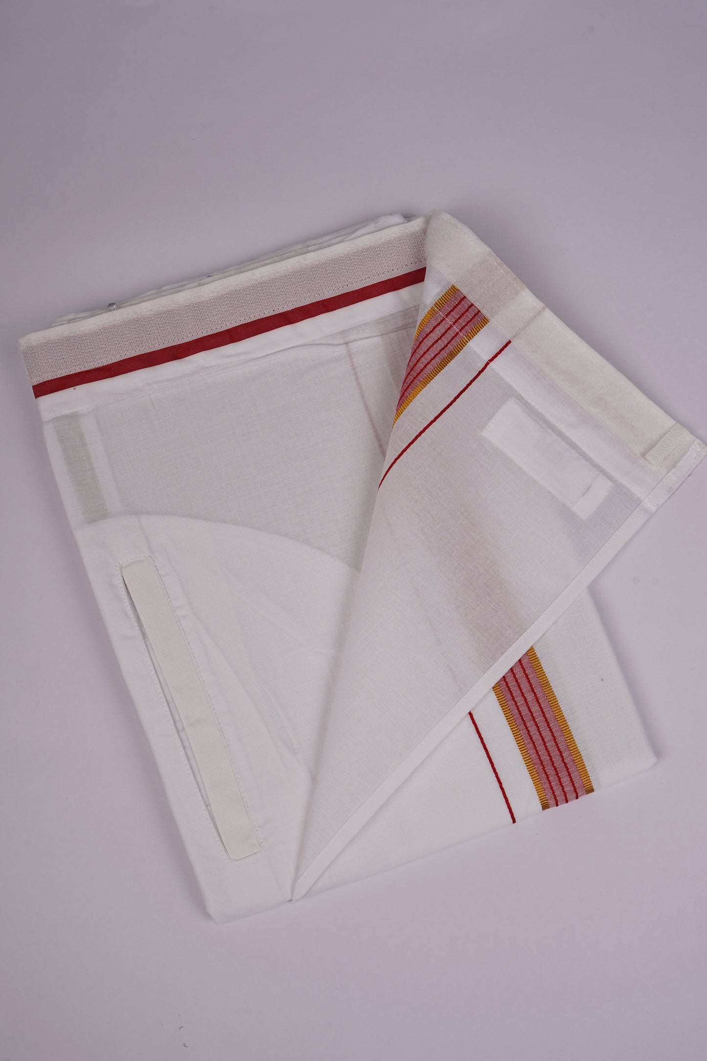 PKT FS-01 VELCRO WHITE SINGLE DHOTI -Orange