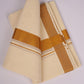GLD-07C CREAM DOUBLE DHOTI  3.80 MTR