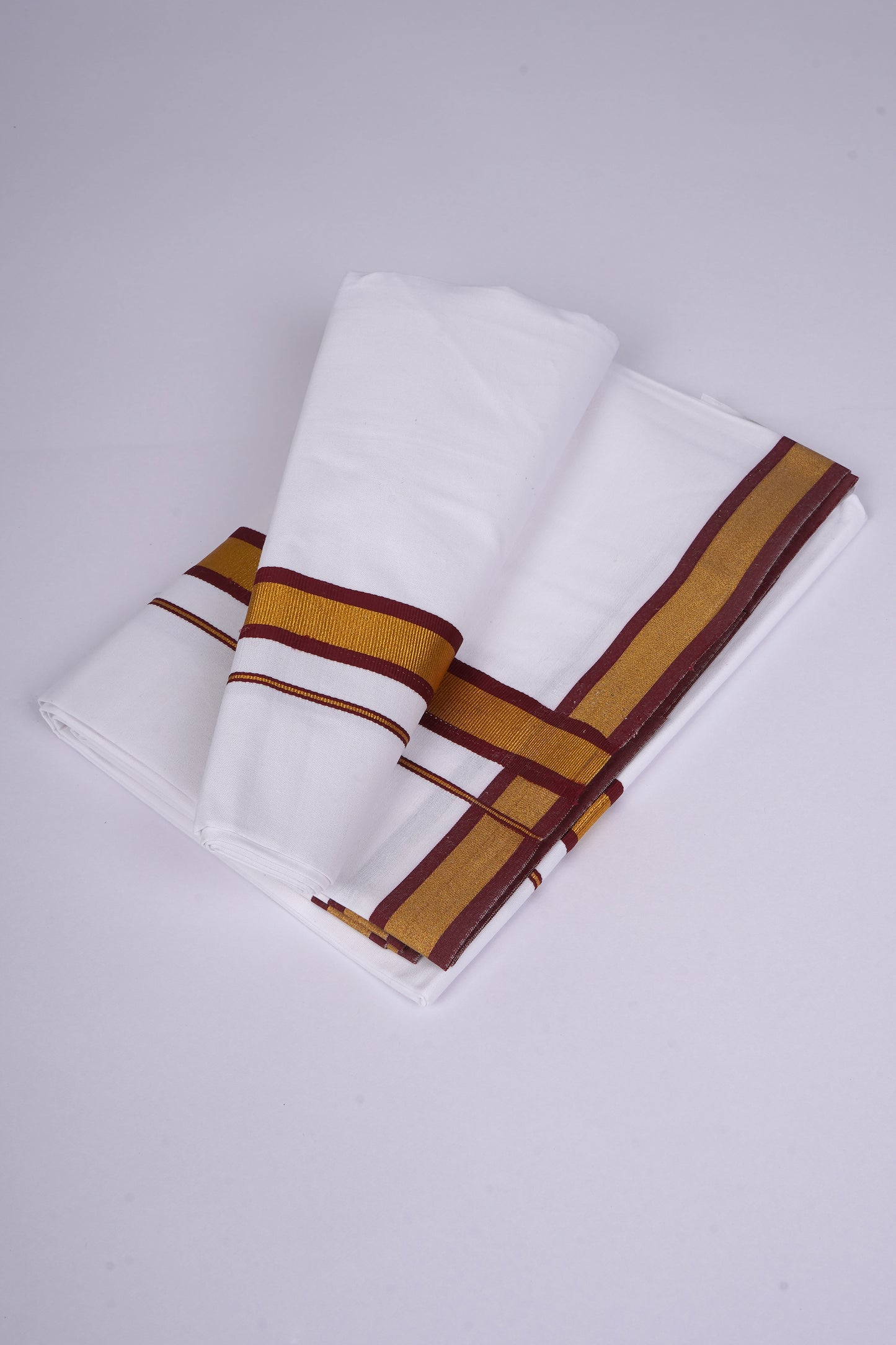 FS-103 W/S DHOTI 2.00 MTR - GOLD MAROON