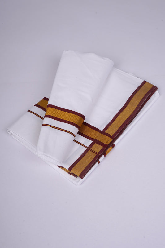 FS-103 W/S DHOTHIE 2.00 MTR - GOLD MAROON