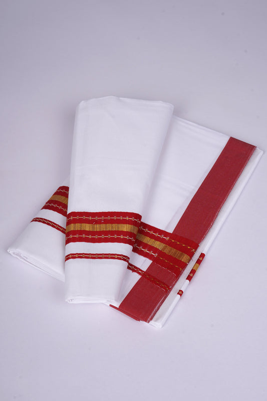 FS-108 W/S DHOTI  2.00 MTR -Red