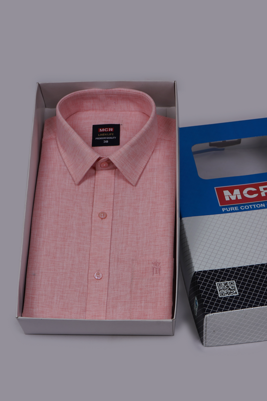 MCR LINEN LIFE 93105 Half Sleeve Formal Color Shirt For Men