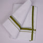 HD-24 WHITE DOUBLE DHOTI  3.80 MTR - Green