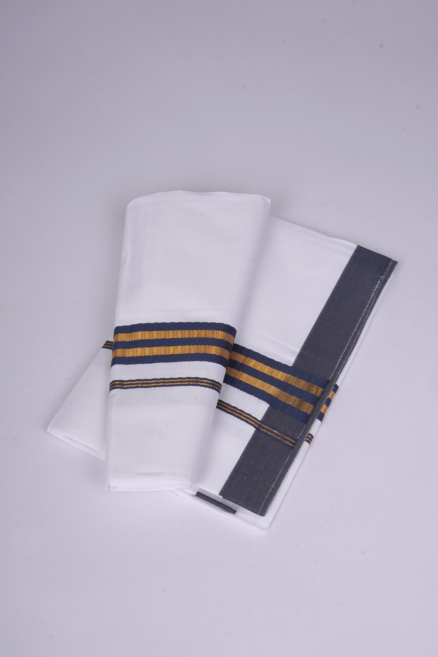 FS-100 W/S DHOTI  2.00 MTR - Navy Blue