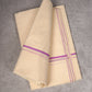 SD-07C CREAM DOUBLE DHOTHIE 3.80 MTR - Pink