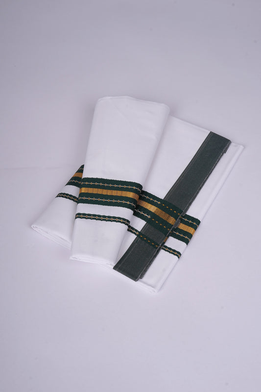 FS-108 W/S DHOTI  2.00 MTR - Dark Green