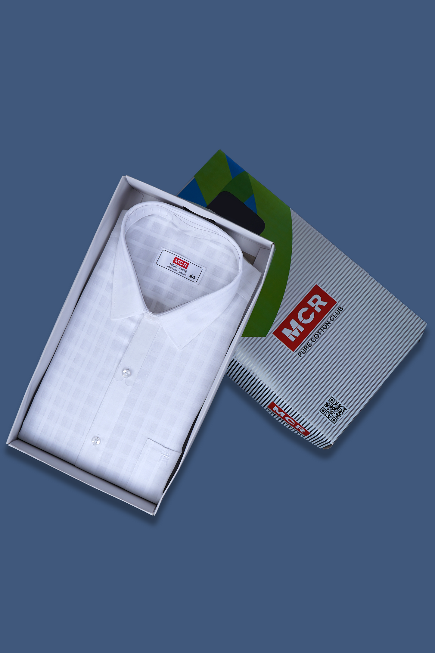 MCR 2025 MILKY Full Sleeve Formal White Shirt For Men