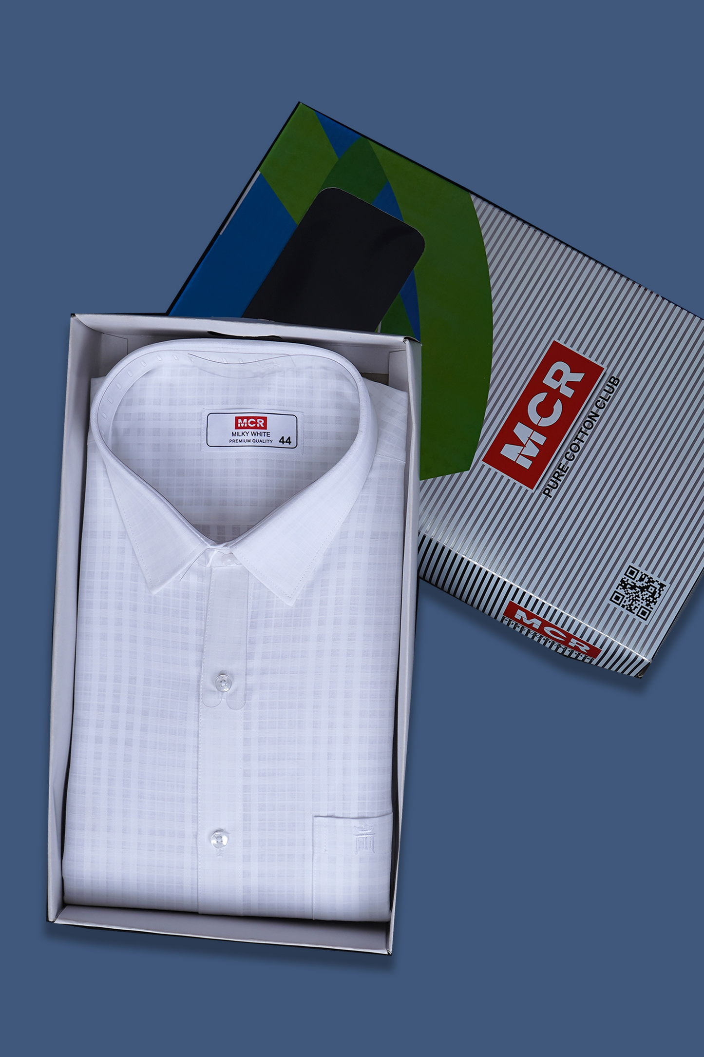 MCR 2028 MILKY Full Sleeve Formal White Shirt For Men