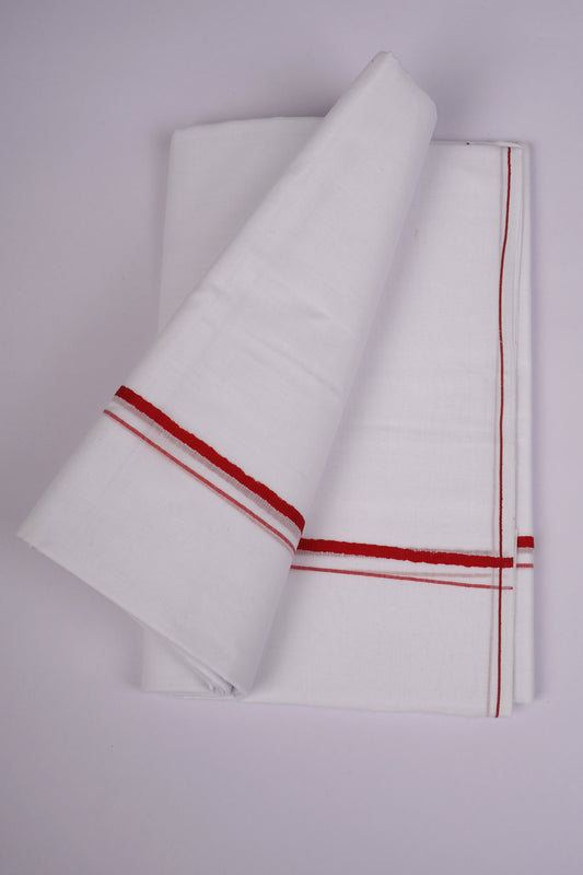 SD-10 W/D DHOTI  3.80 MTR-Red