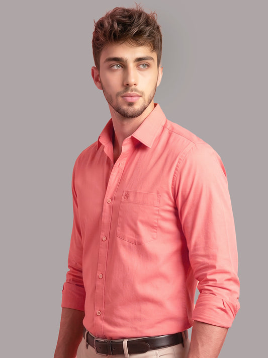 Stain Free Full Sleeve Formal Rose Shirt For Men-68005