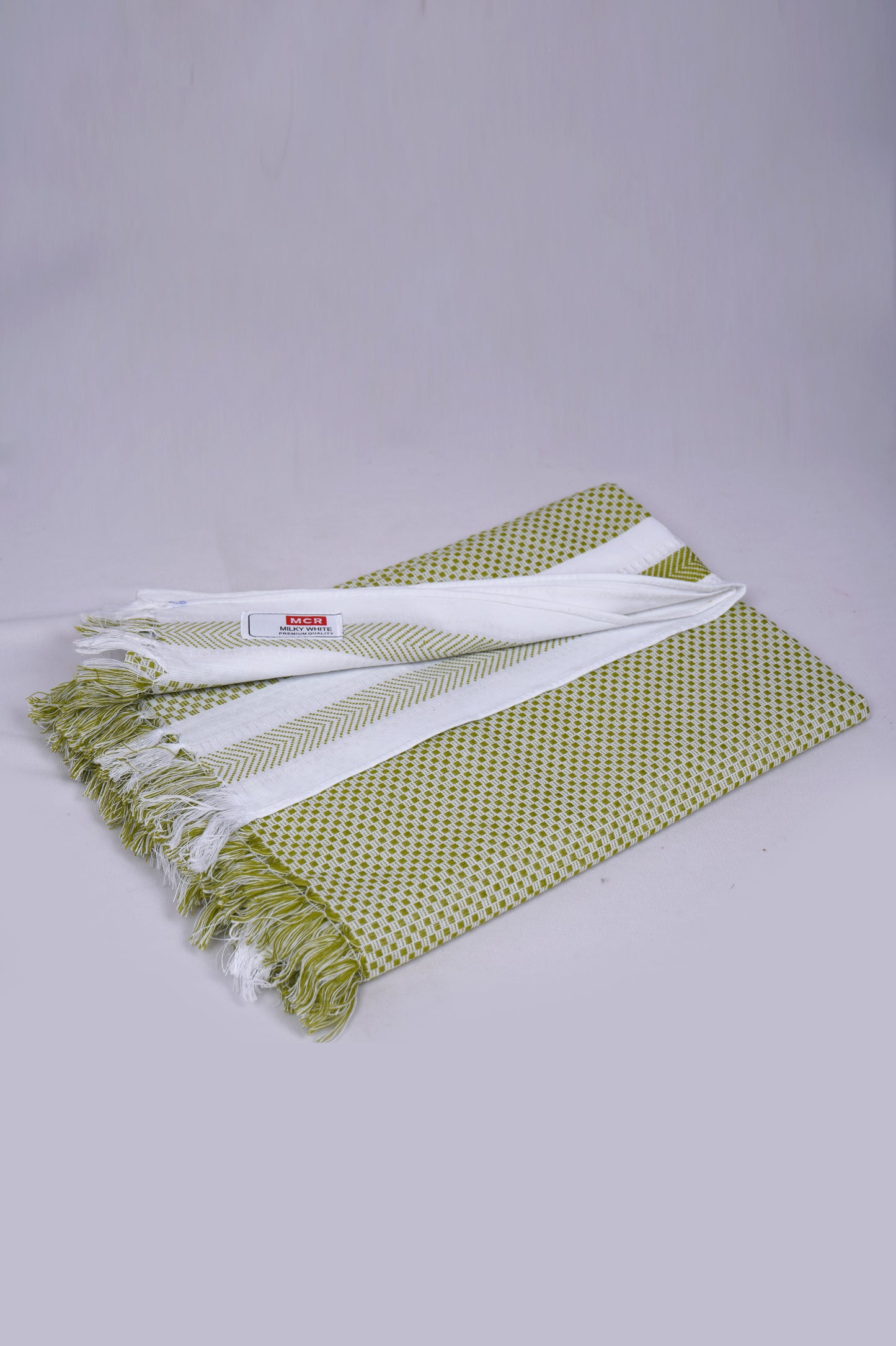 COLOUR MINICHECK COTTON - CBT-24 BATH TOWEL - 30X60 - GREEN