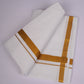 GLD-114 WHITE DOUBLE DHOTI  3.70 MTR